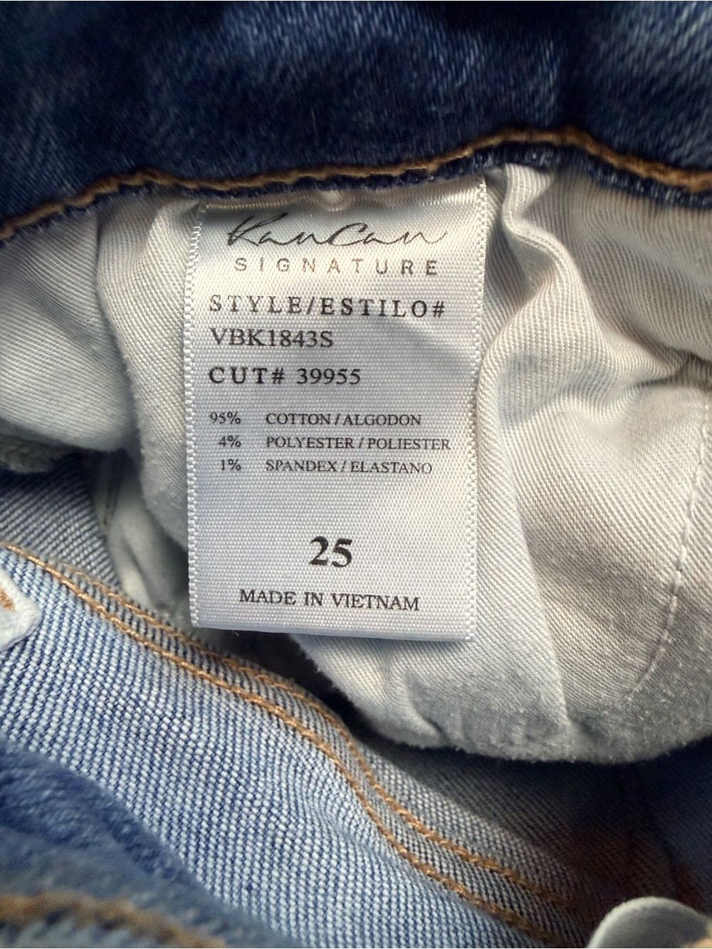 KanCan Signature Size 25 Mid Rise Super Flare Jeans Button Fly Distressed - Picture 10 of 10